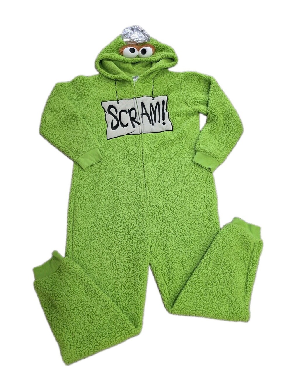 Sesame Street Family Fleece Union Suit Costume Pajama For Adults Size L/XL